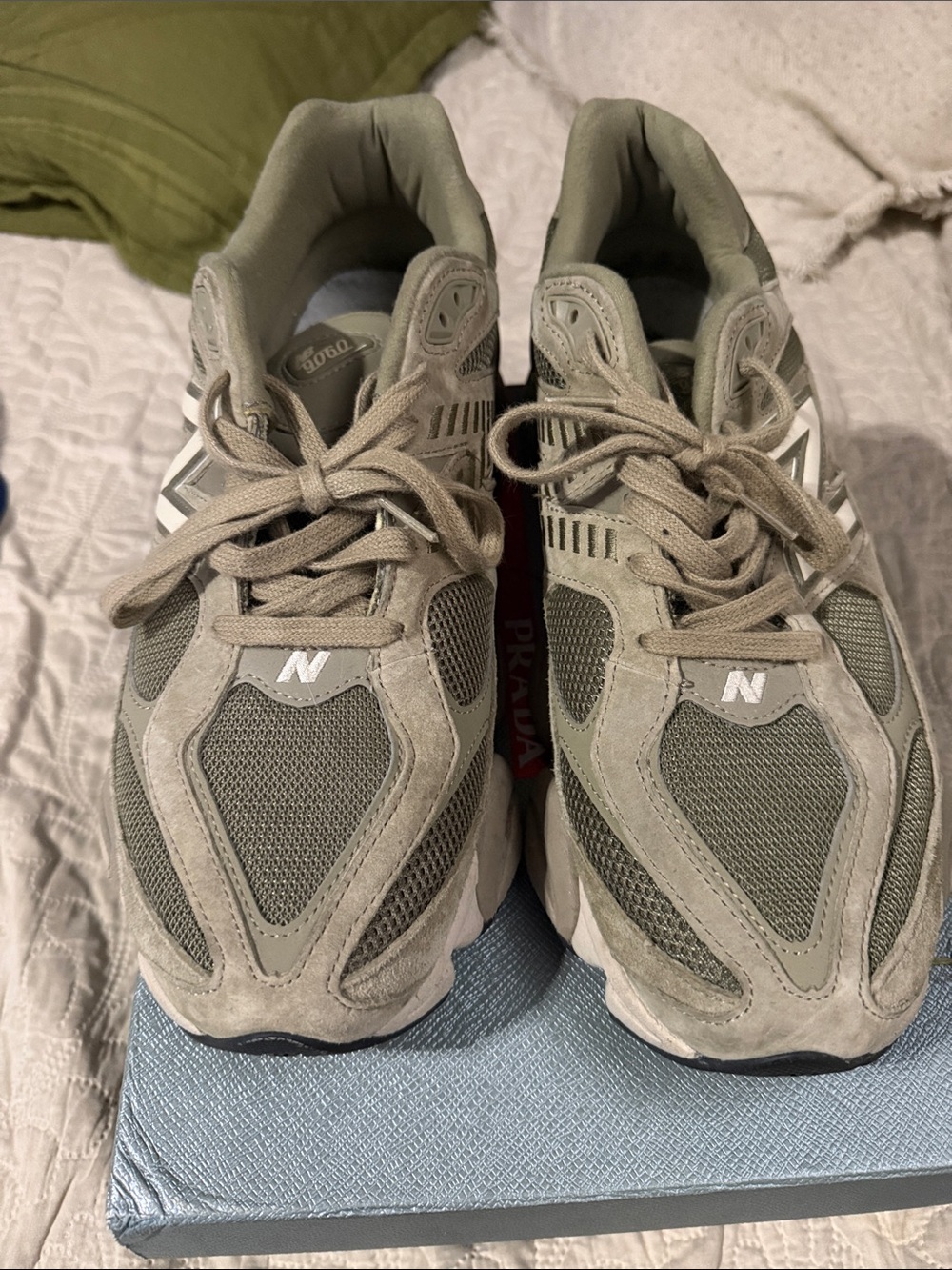 New Balance Men’s Olive/Taupe Athletic Sneakers